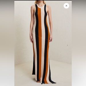 NWOT A.L.C Marco Vertical Stripe Knit Crochet Like Dress